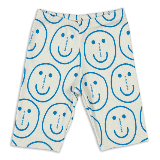 DON'T FORGET TO SMILE RIBBED CYCLING SHORTS