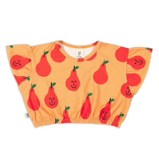 RED PEAR CROPPED SHIRT