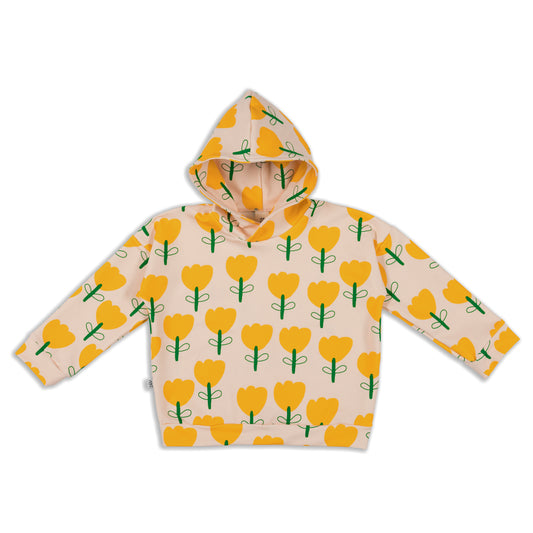YELLOW FLOWER ALL OVER HOODIE