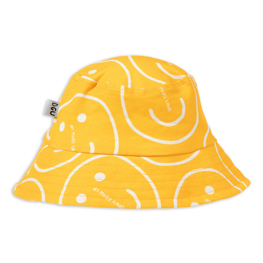 DON'T FORGET TO SMILE ON ORANGE BUCKET HAT